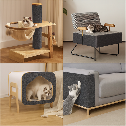 Cat Sofa Protector – Anti-Scratch Couch Guard (Light Grey)